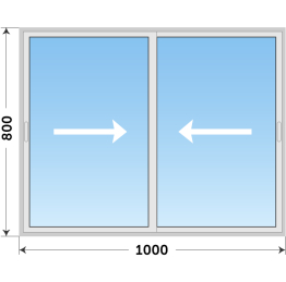 Окно из алюминия с завода