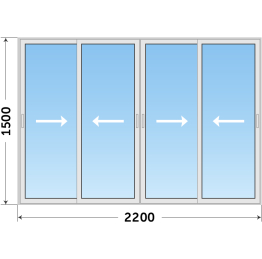 Окно из алюминия для беседки под ключ