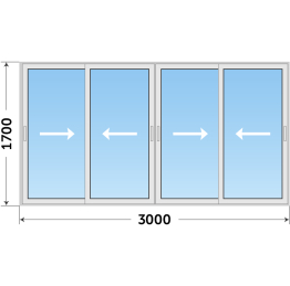 Окно из алюминиевого профиля для террасы под ключ