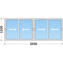 Алюминиевое окно для беседки с установкой