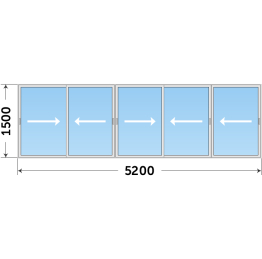 Окно из алюминиевого профиля для беседки холодное